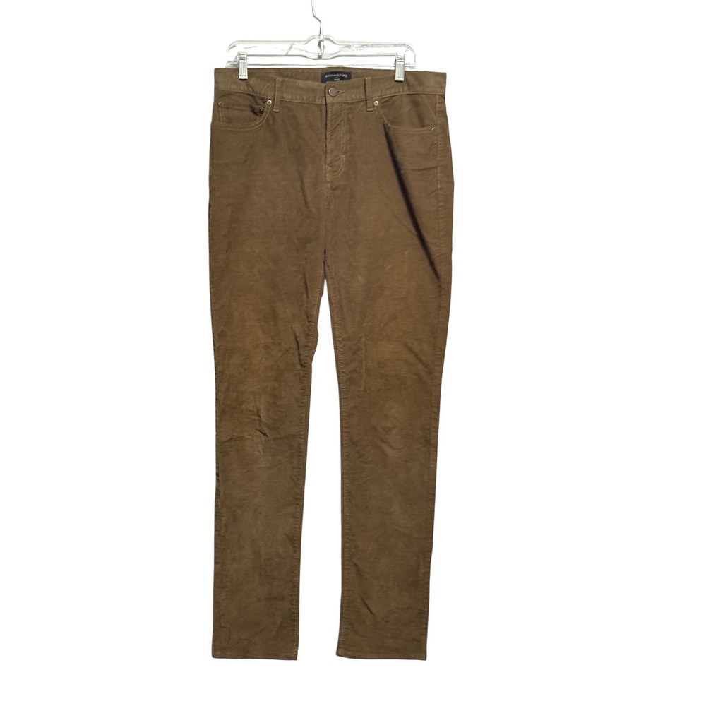 Banana Republic Mens Brown Corduroy Slim Fit Pants 31x34 5-Pocket Trousers